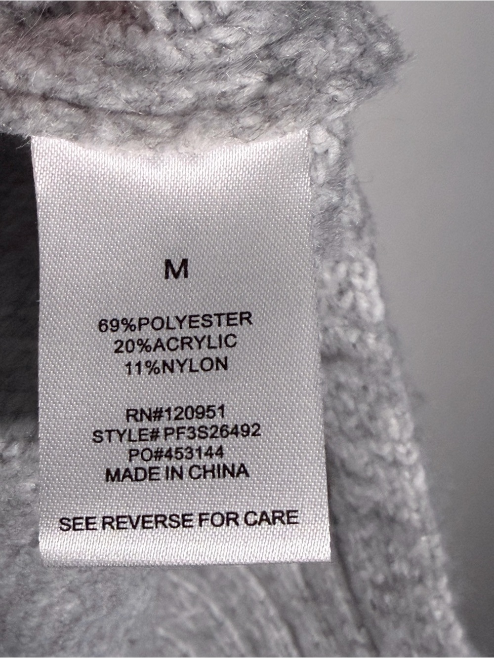 Pink Rose Light Gray Turtleneck Sweater - Picture 7 of 9